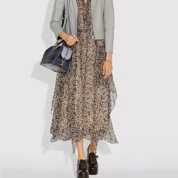 NWT Coach Lane Hues of Blues Colorblock Satchel MSRP$395 SOLD OUT ONLINE - Picture 16 of 16